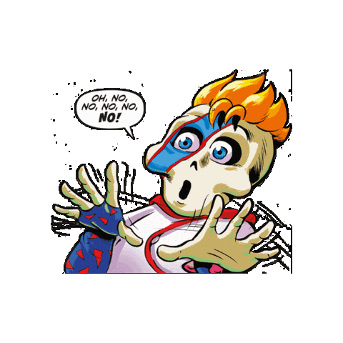 Shocked No Way Sticker by Craniacs World