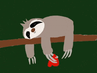 Tired Sloth GIF by Barbara Pozzi