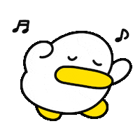 420gram00 happy dance character duck Sticker