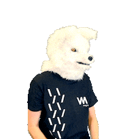 Surprise Wolf Sticker by Wayra