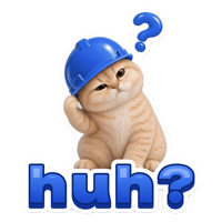 Cat What Sticker by Basecat
