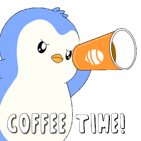 Good Morning Coffee Sticker by Pudgy Penguins