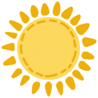 arreisartwork hot summer sun yellow Sticker