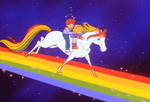 flying rainbow brite GIF