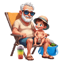 Sunny Day Grandfather Sticker