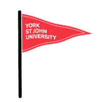 York St John Flag Sticker by York St John University