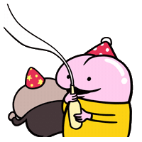 Happy Champagne Sticker by kwaesam