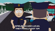 cops talking GIF by South Park 