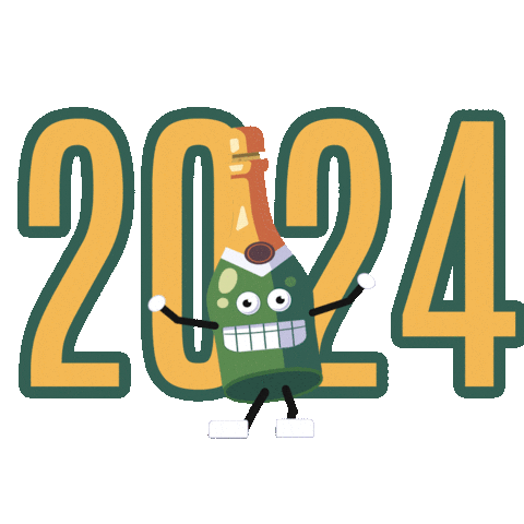Happy New Year Party Sticker by Animanias