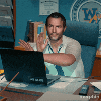 morphin work friday office france GIF