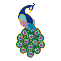 Peacock Sticker by Harveys Seatbelt Bag