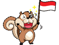 nutchiesid flag champy nutchies nutchiesindonesia Sticker