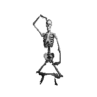 rotating day of the dead Sticker by Peter Bjorn and John