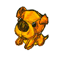 haanaid dog power hand phone Sticker