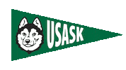 Huskies Pennant Sticker by USask