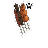 Chicken Meat Sticker by Wanderskye