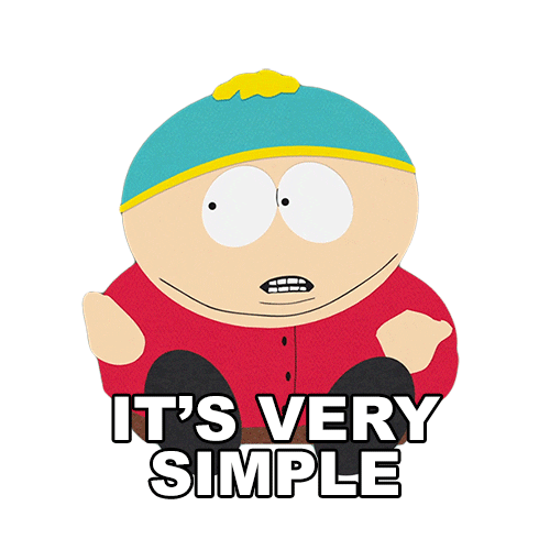 Eric Cartman Simplicity Sticker by South Park