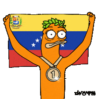 Gold Medal Flag Sticker by shremps