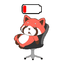Tired Red Panda Sticker