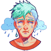 Sad Mood Sticker by shiancore