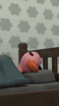 PackyDuck reaction happy girl wow GIF