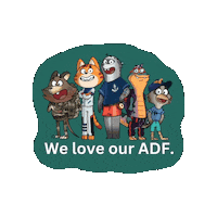 Defencekidz cartoon military veterans families Sticker