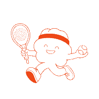 CourtRitual running padel serve nube Sticker