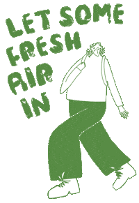 Fresh Air Walking Sticker by Leeds Arts Union