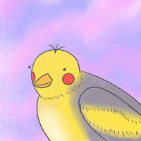Happy Yellow Bird GIF