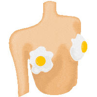 fried eggs feminist Sticker