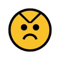 Angry Face Sticker by Mota Italic