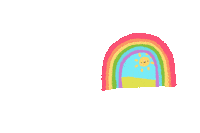 Rainbow Train Sticker