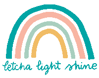 letchalightshine happy coffee rainbow power Sticker