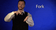 sign language fork GIF by Sign with Robert