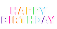 Happy Birthday Rainbow Sticker