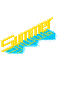 joyfuljuly hot pixel summer blue Sticker