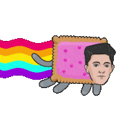 postage stamp rainbow Sticker by Petit Biscuit
