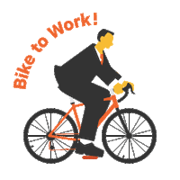 Bike To Work Sticker by Cycling Matters