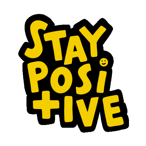 Stay Positive Smiley Face Sticker