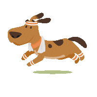 Dog Running Sticker by bosch Tiernahrung