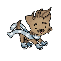 Yorkie Skating Sticker