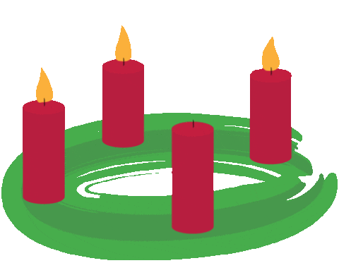 Candle Advent Sticker by Der Wein-Bischoff