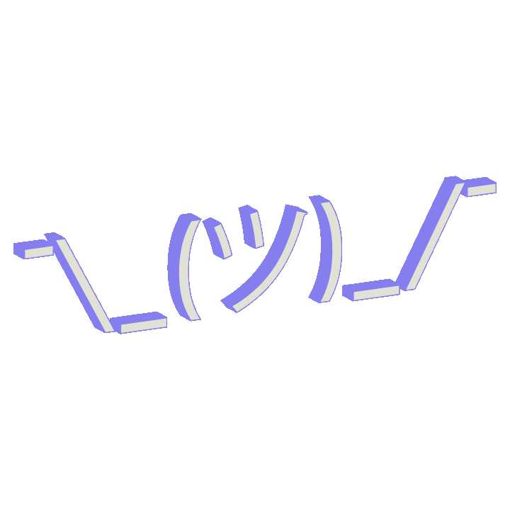 upheads giphyupload shrug dunno ascii Sticker