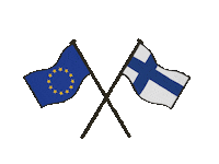 eu-suomi lippu eurooppa ja suomi Sticker by European Parliament