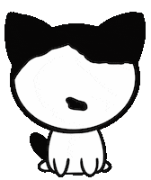 White Cat Sticker
