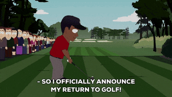 tiger woods golf GIF by South Park 