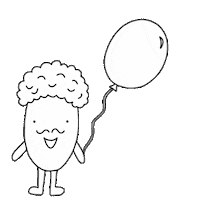 White Balloon Dancing Sticker by Abroadland