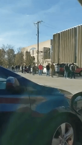 Line of Voters Wraps Around Hammond, Indiana Courthouse