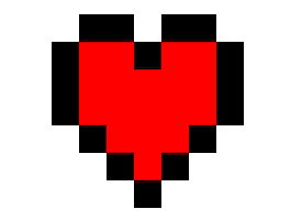 broken heart pixel art STICKER