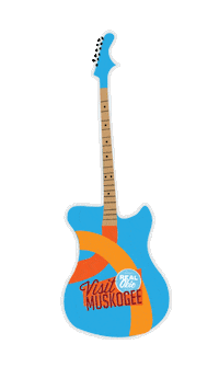 VisitMuskogee music rock guitar oklahoma Sticker